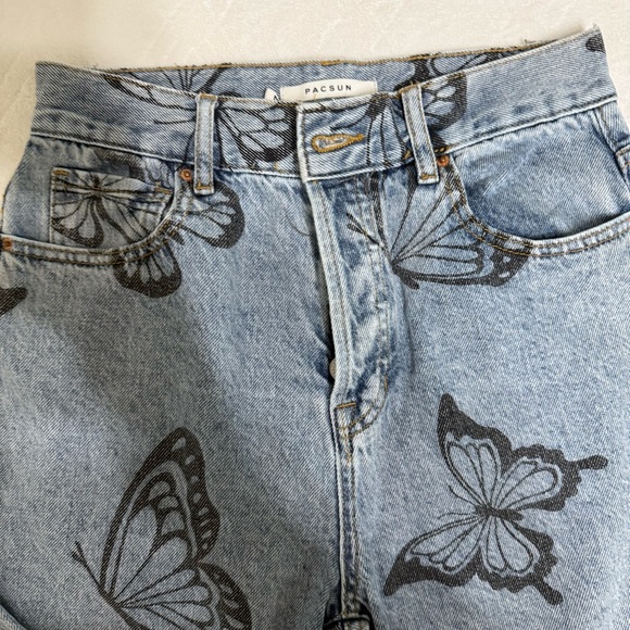Pacsun Eco Butterfly High Waisted Straight Leg Jeans - Picture 13 of 16